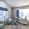 office space for residences with computer stations and a coffee bar